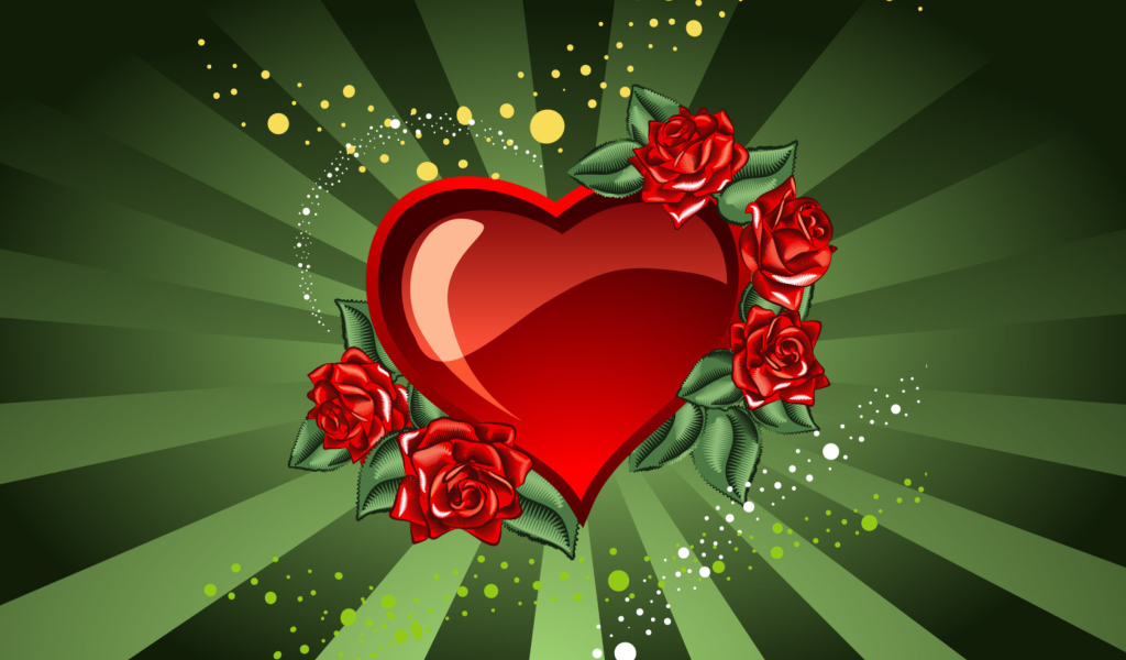 Sfondi Saint Valentine's Day Heart 1024x600