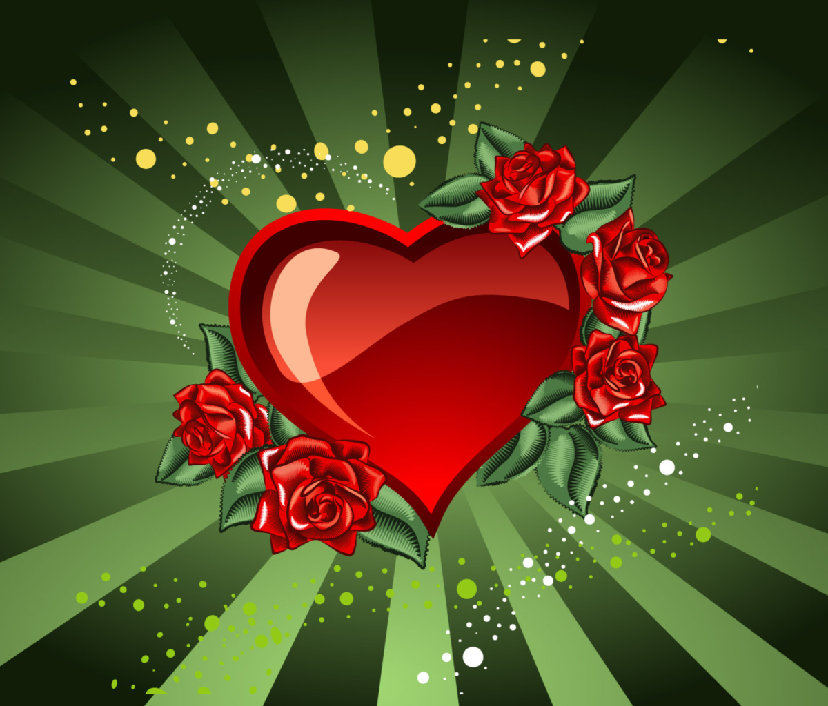 Обои Saint Valentine's Day Heart 1200x1024