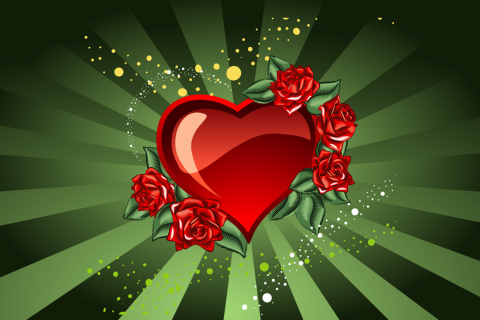 Das Saint Valentine's Day Heart Wallpaper 480x320