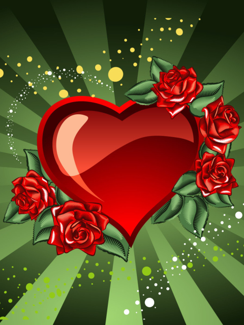 Saint Valentine's Day Heart wallpaper 480x640