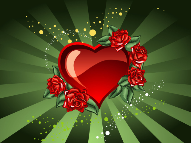 Das Saint Valentine's Day Heart Wallpaper 640x480