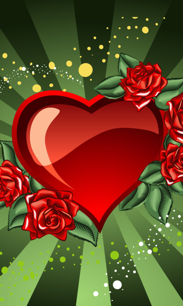 Saint Valentine's Day Heart wallpaper 768x1280