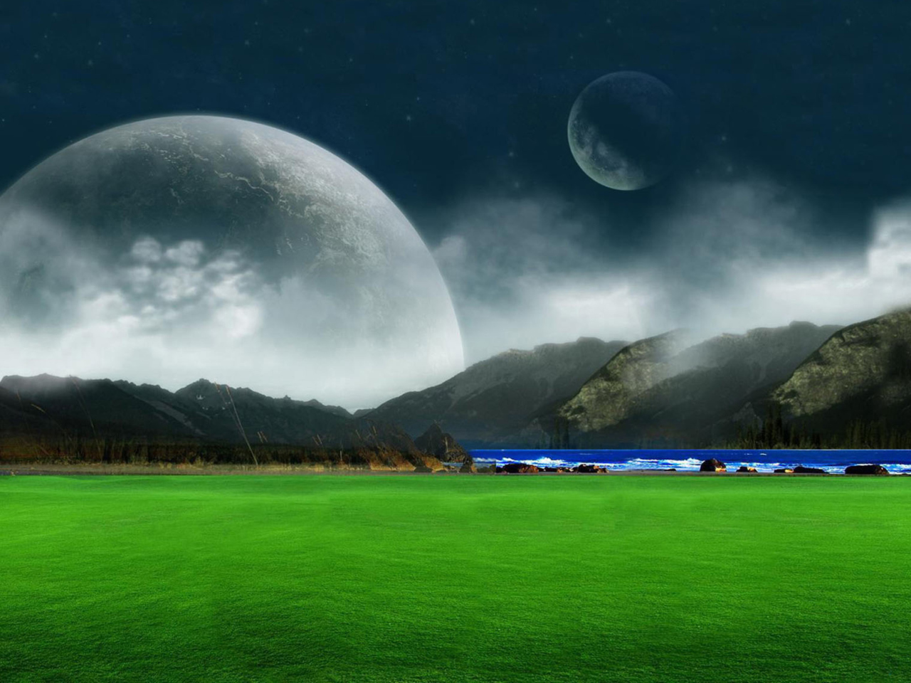 Fondo de pantalla Moon Landscape 1280x960