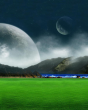 Moon Landscape wallpaper 176x220