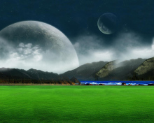 Das Moon Landscape Wallpaper 220x176