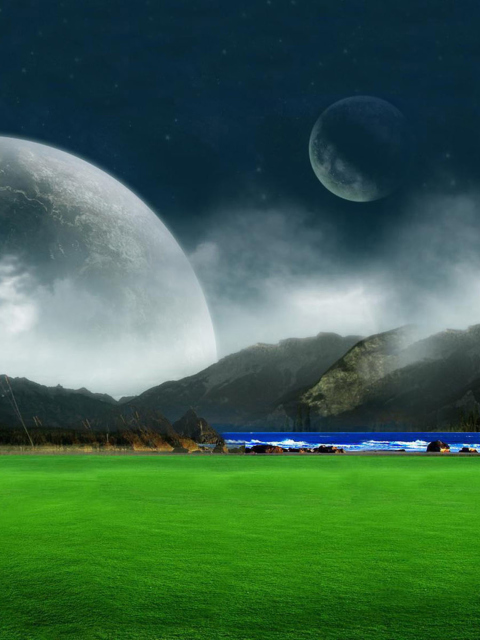 Screenshot №1 pro téma Moon Landscape 480x640