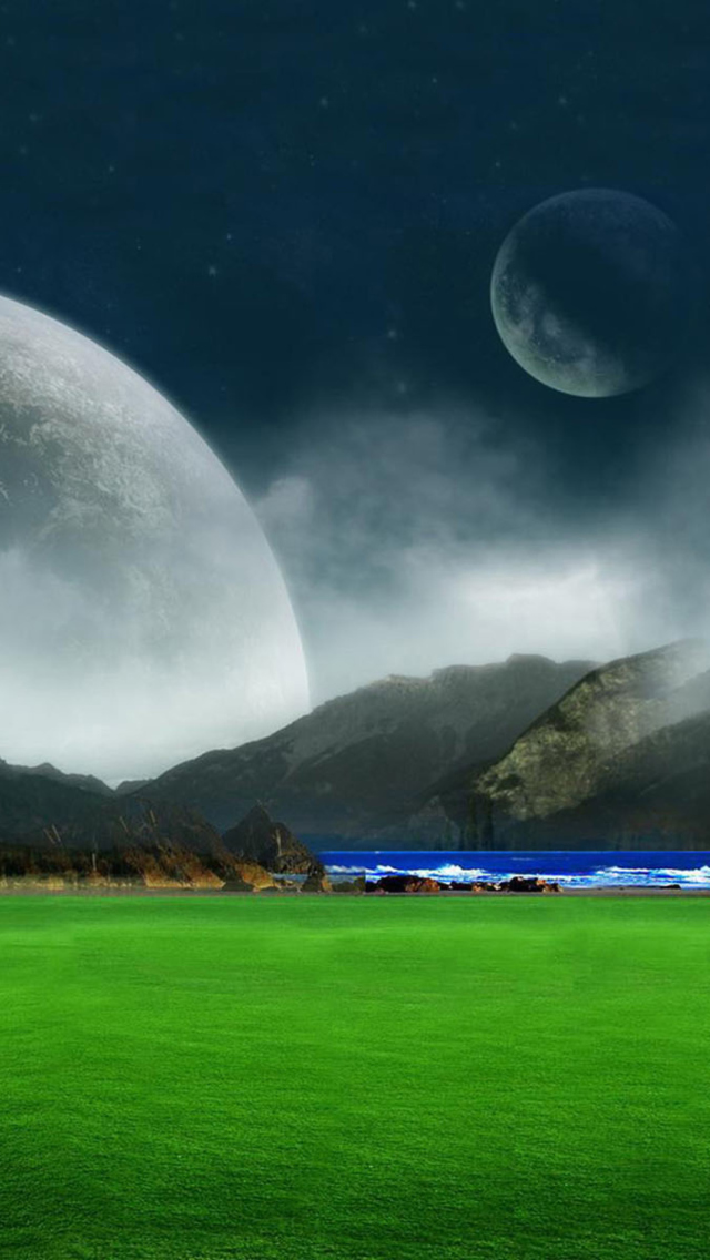Das Moon Landscape Wallpaper 640x1136