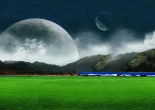 Free Moon Landscape Picture for Android, iPhone and iPad