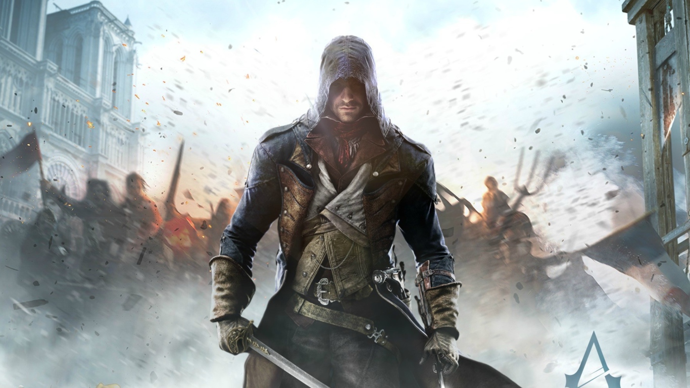 Assassin's Creed Unity wallpaper 1366x768