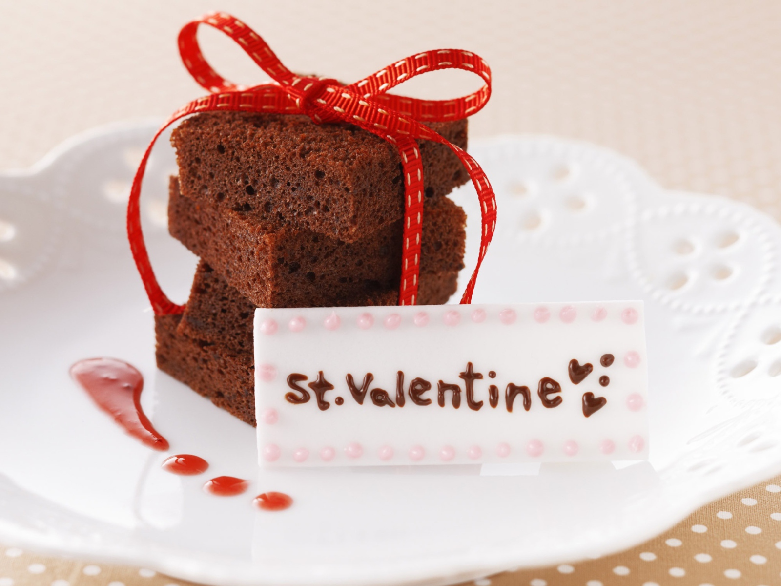 Fondo de pantalla St Valentine Cake 1600x1200