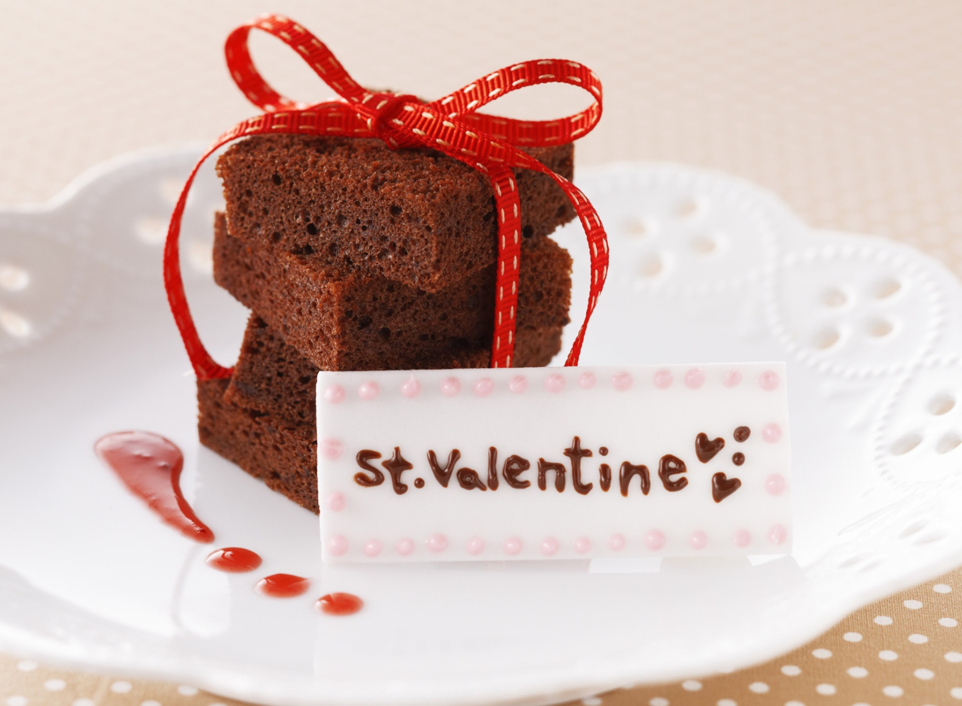 Fondo de pantalla St Valentine Cake 1920x1408