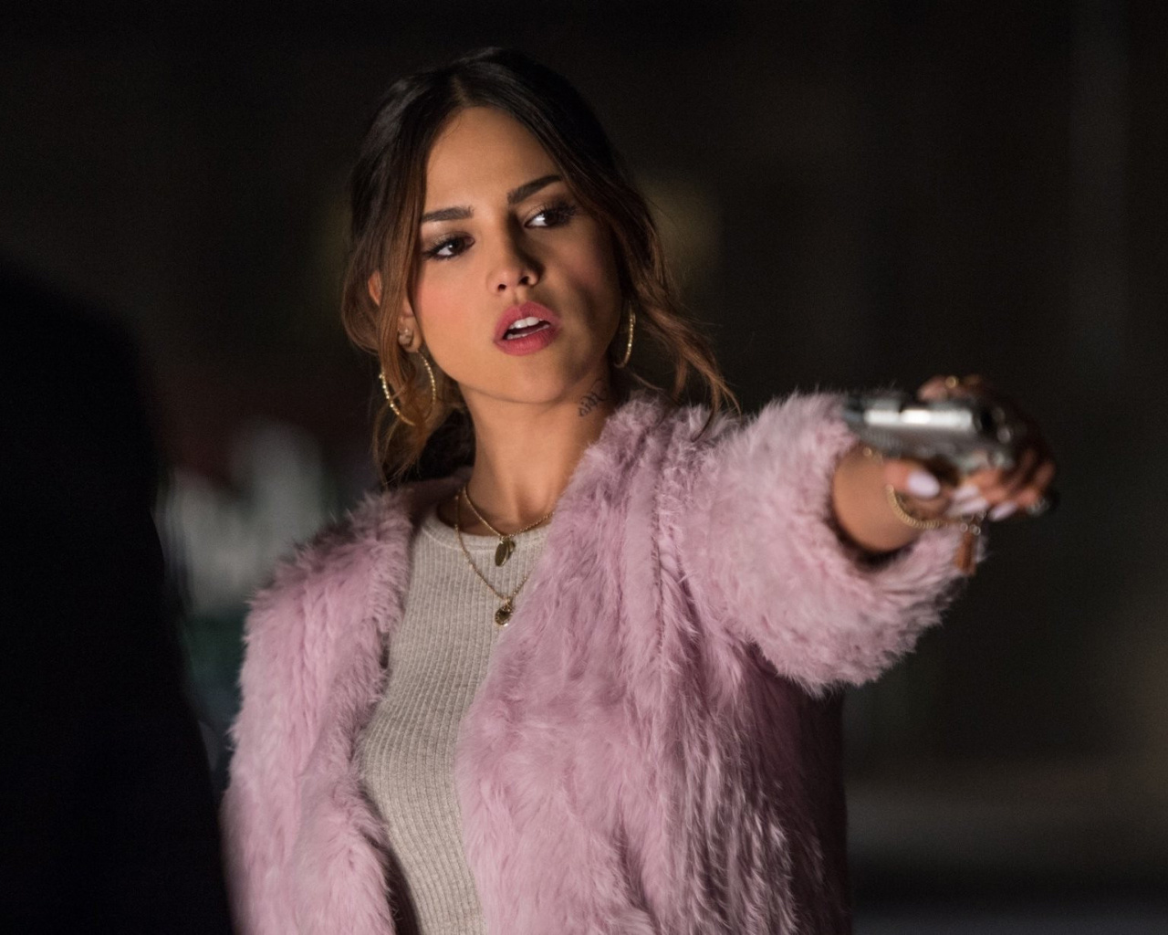 Fondo de pantalla Baby Driver film with Eiza Gonzalez 1280x1024