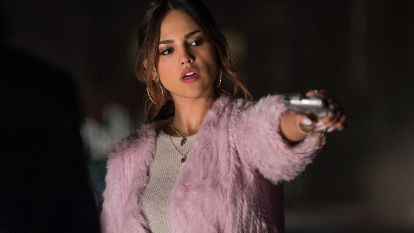 Baby Driver film with Eiza Gonzalez wallpaper 1366x768