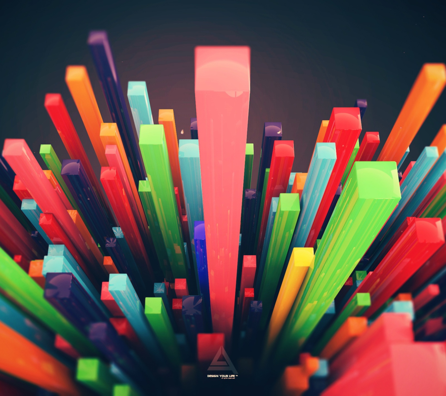 Fondo de pantalla 3D Bars 1440x1280