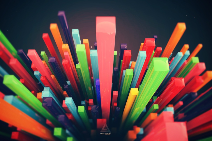 Fondo de pantalla 3D Bars