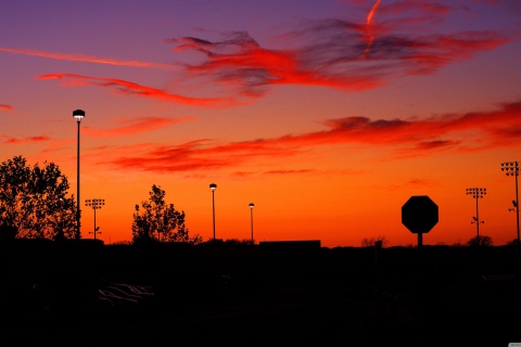 Orange Sunset screenshot #1 480x320