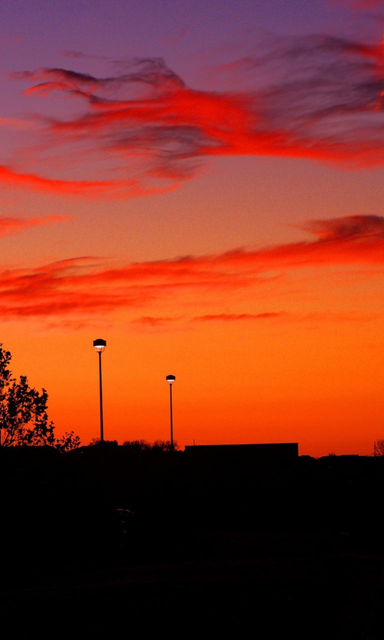 Orange Sunset wallpaper 768x1280