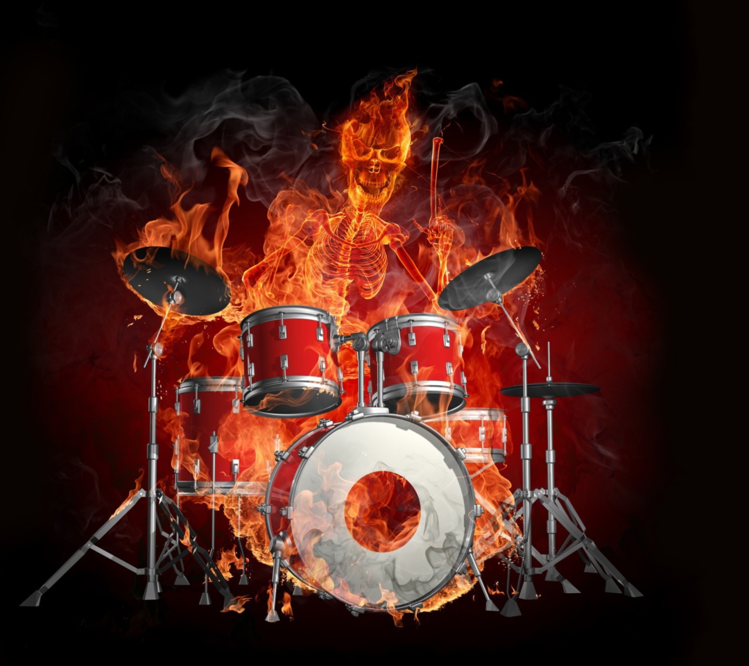 Fondo de pantalla Fire Drummer 1080x960