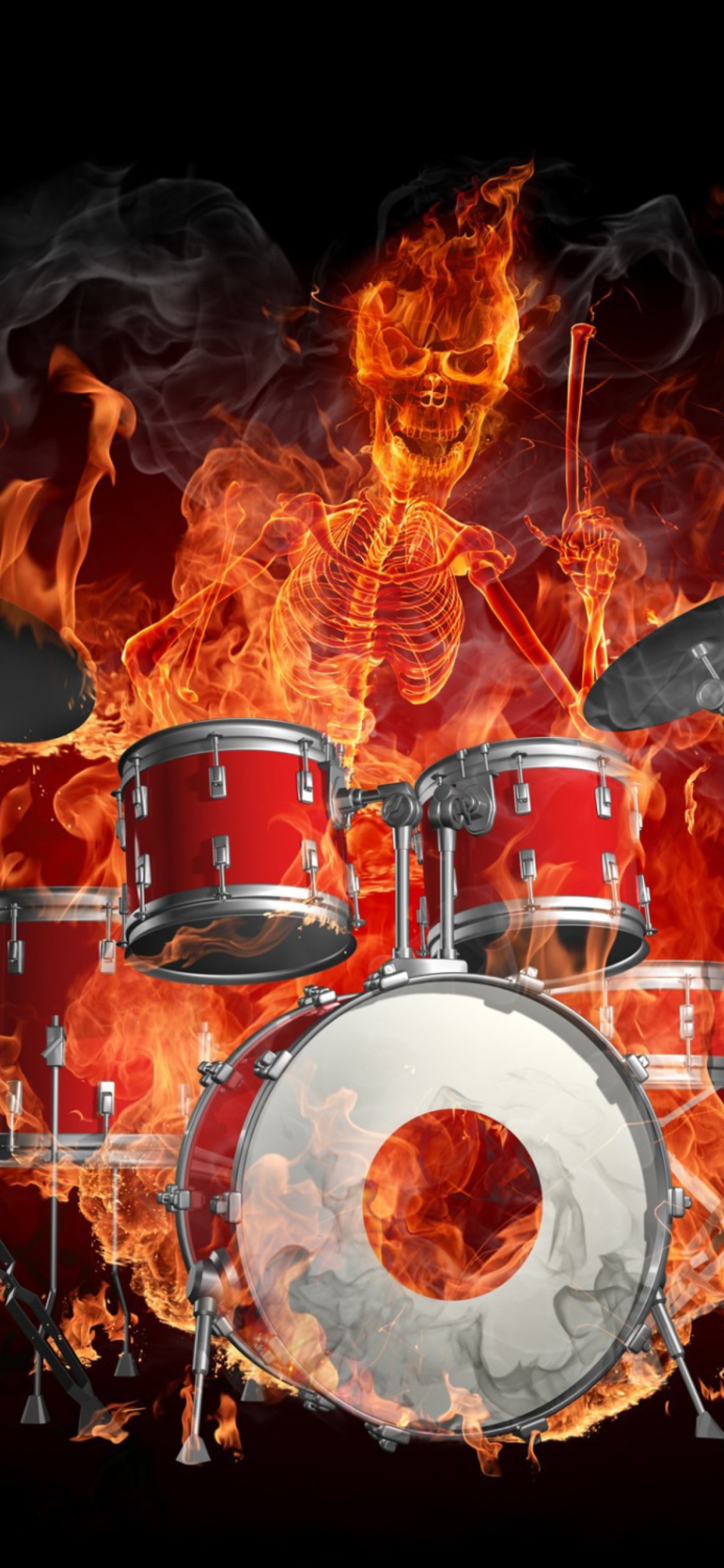 Fire Drummer wallpaper 1170x2532