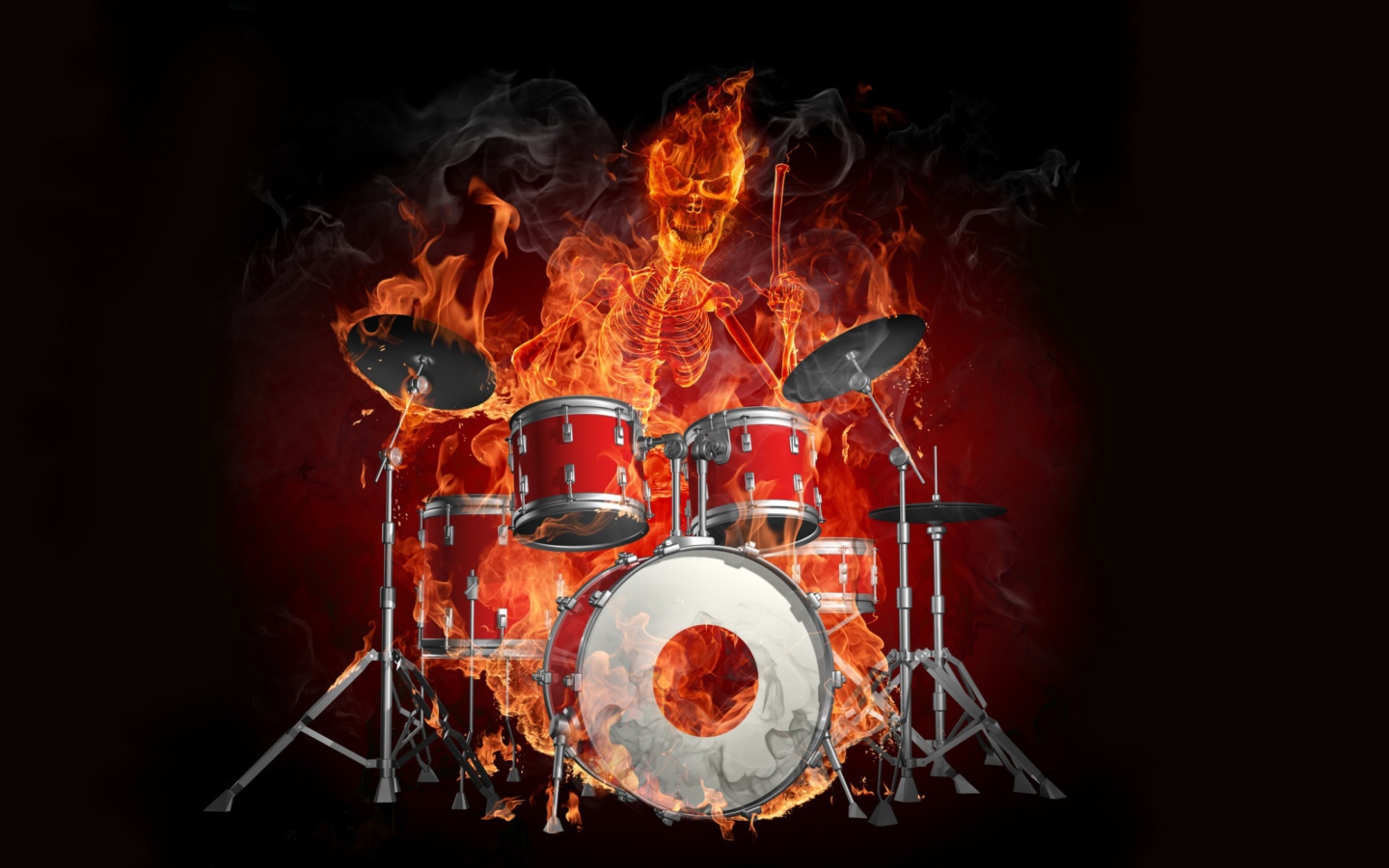 Обои Fire Drummer 1440x900