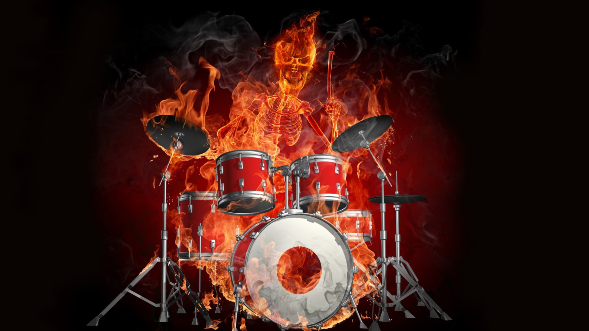 Fire Drummer wallpaper 1920x1080