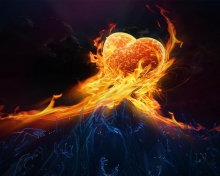 Das Fire Hearts Wallpaper 220x176