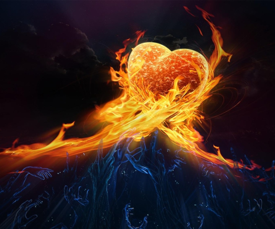 Das Fire Hearts Wallpaper 960x800