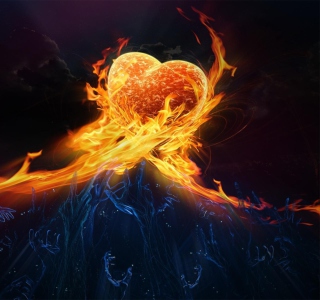 Kostenloses Fire Hearts Wallpaper für Samsung E1150