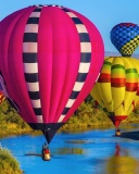Das Colorful Air Balloons Wallpaper 128x160