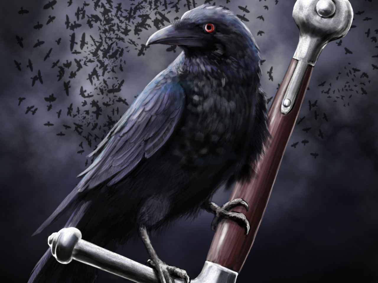 Black Crow wallpaper 1280x960