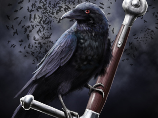 Das Black Crow Wallpaper 320x240