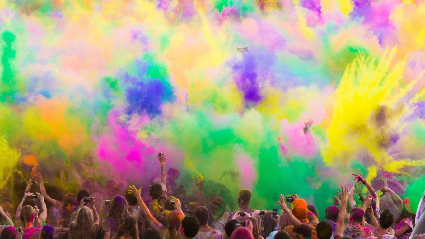 Festival Of Color wallpaper 1366x768