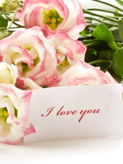 Обои I Love You Bouquet 240x320
