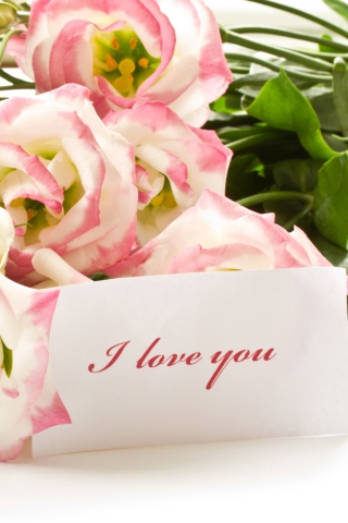 Sfondi I Love You Bouquet 320x480