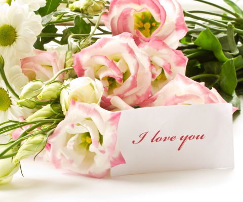 Das I Love You Bouquet Wallpaper 480x400