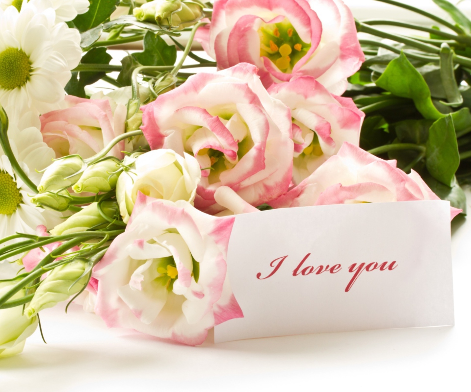 Sfondi I Love You Bouquet 960x800