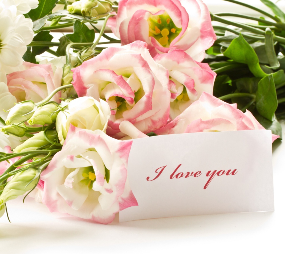 Обои I Love You Bouquet 960x854