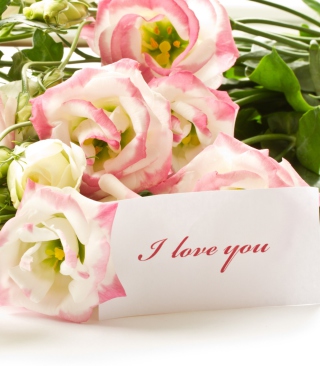 Kostenloses I Love You Bouquet Wallpaper für iPhone 4