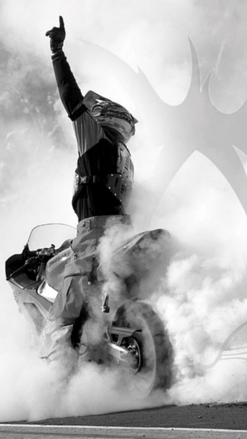 Fondo de pantalla Performance Burnout Bike 360x640