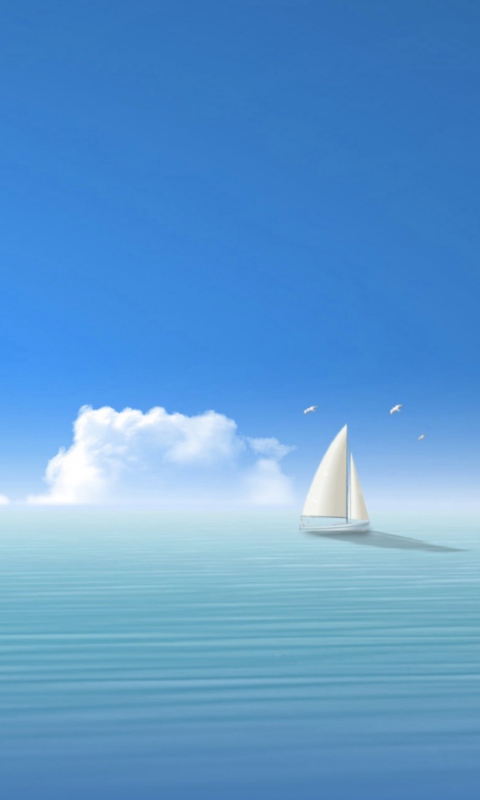 Sailboat wallpaper 480x800