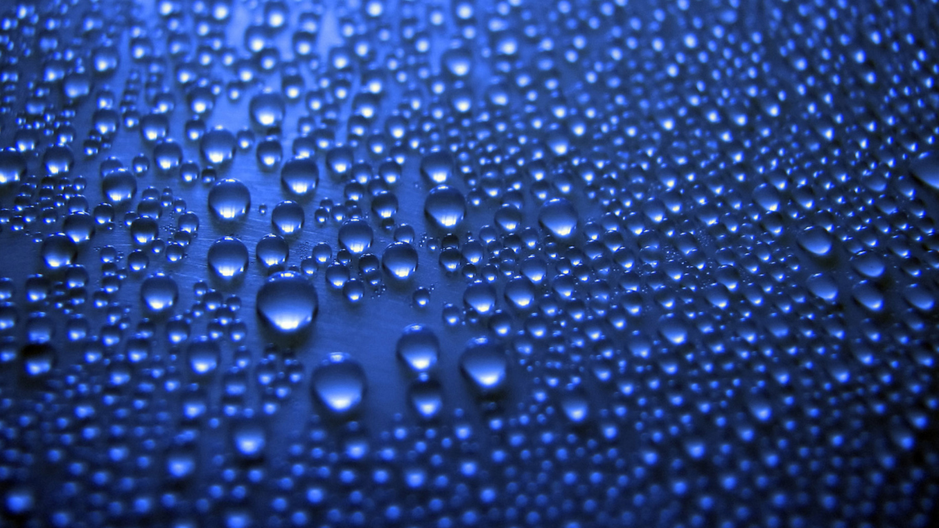 Blue Drops wallpaper 1366x768