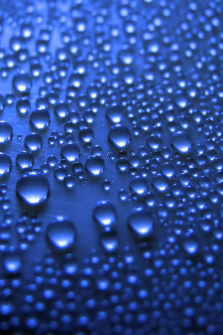 Das Blue Drops Wallpaper 320x480