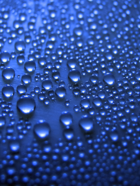 Blue Drops wallpaper 480x640