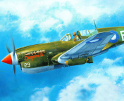 Fondo de pantalla Curtiss P 40 Warhawk 176x144