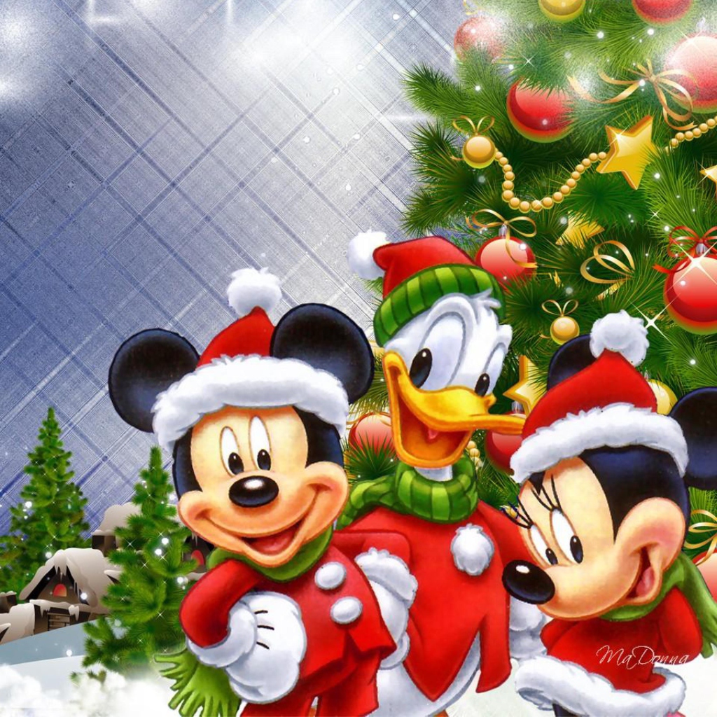 Обои Mickey's Christmas 1024x1024