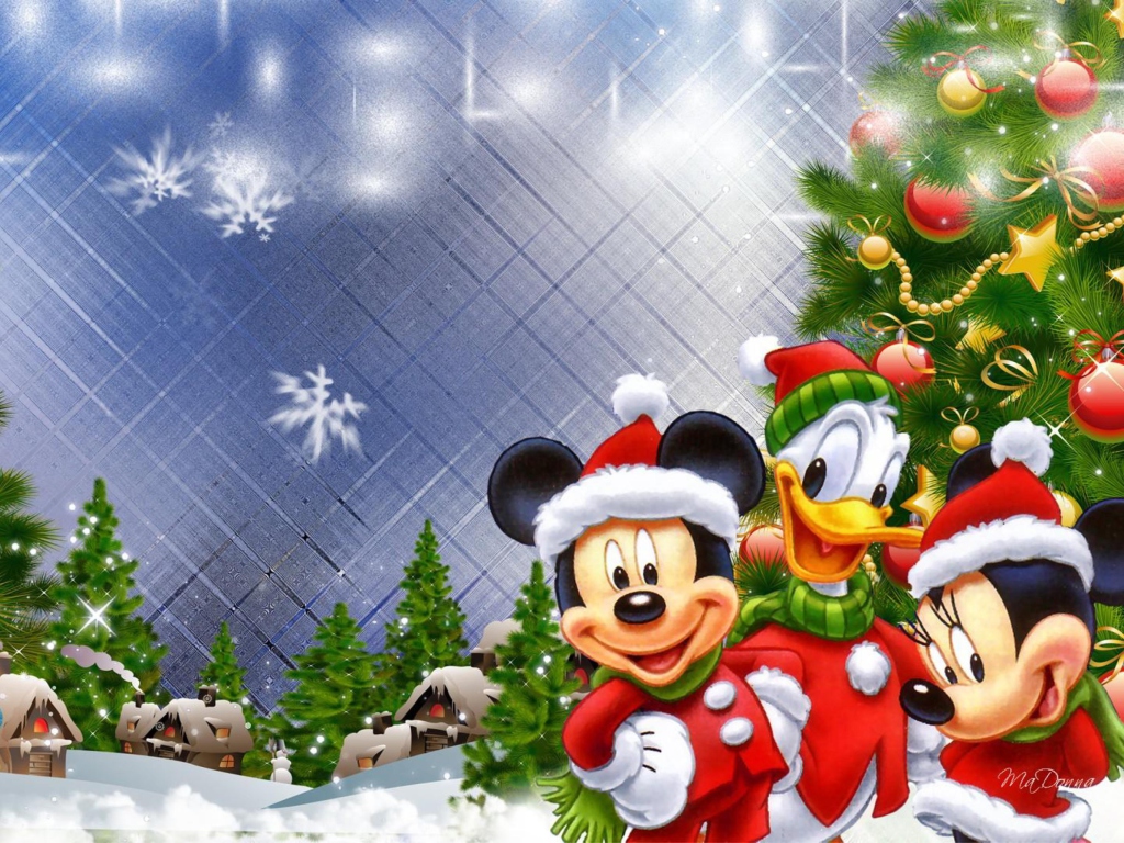 Screenshot №1 pro téma Mickey's Christmas 1024x768