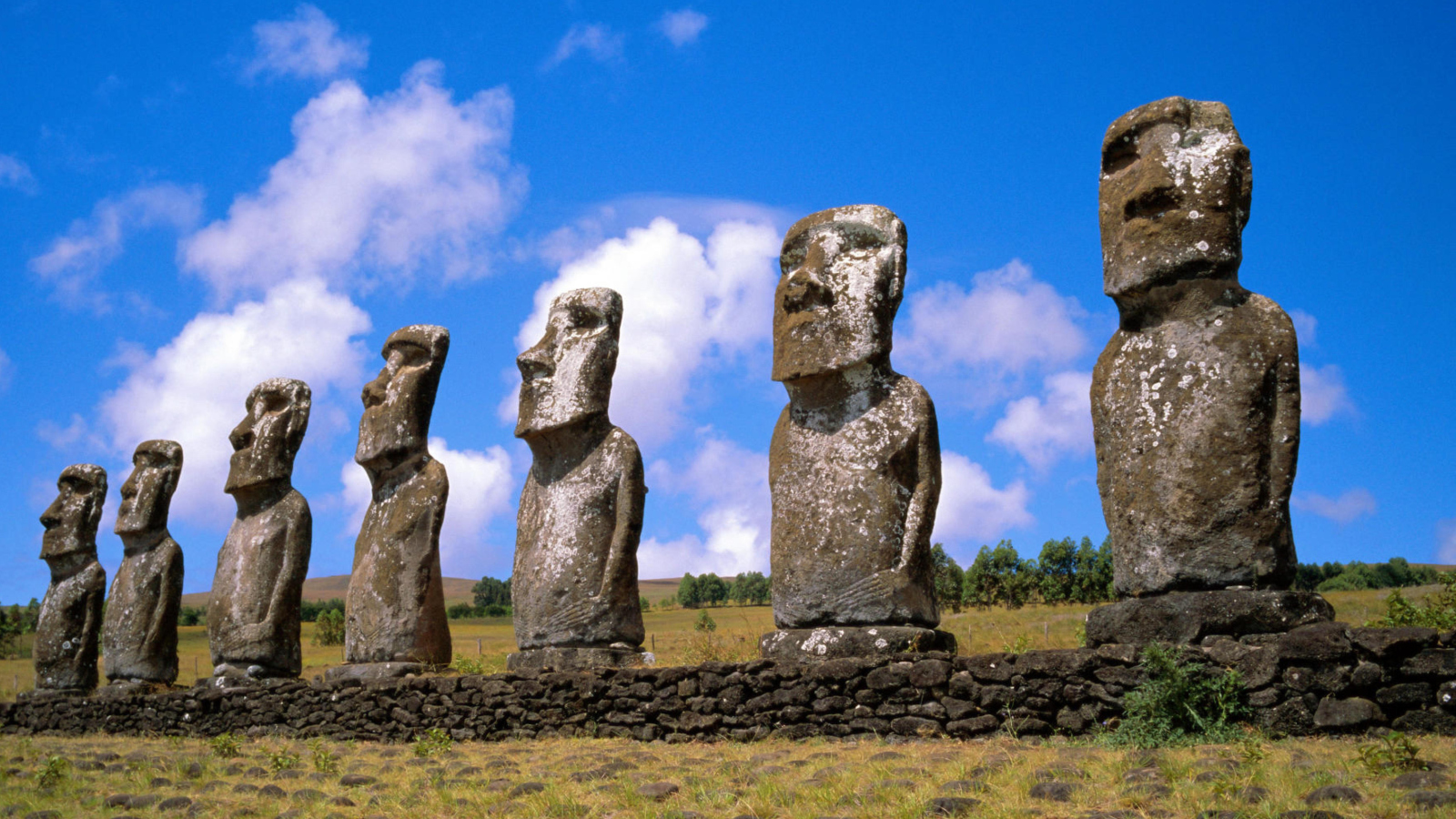 Fondo de pantalla Easter Island Heads 1600x900