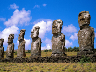 Easter Island Heads wallpaper 320x240