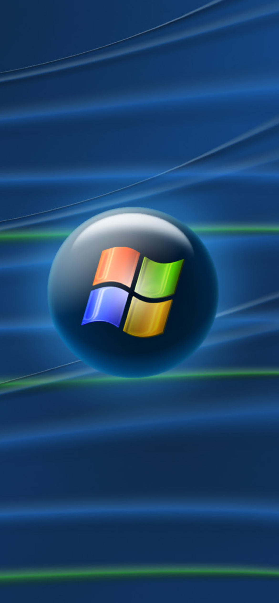 Blue Windows Vista wallpaper 1170x2532