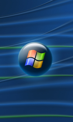 Обои Blue Windows Vista 240x400